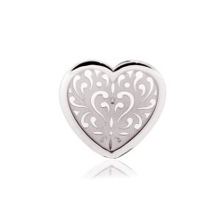 COLGANTE FINOR CORAZON INCLINADO PLATA -BTE CAP-34