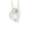 COLGANTE CORAZON FINOR PLATA Y BRILLANTE CAP-32