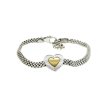 PULSERA FINOR CORAZON PLATA - ORO PCP-31