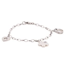 PULSERA FINOR CORAZON PLATA PCP-29