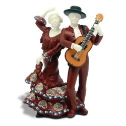 FIGURA NADAL "PAREJA GUITARRA" ROJA 763620