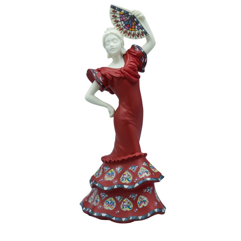 FIGURA NADAL "SEVILLANA ABANICO" PEQ. ROJO 763647S