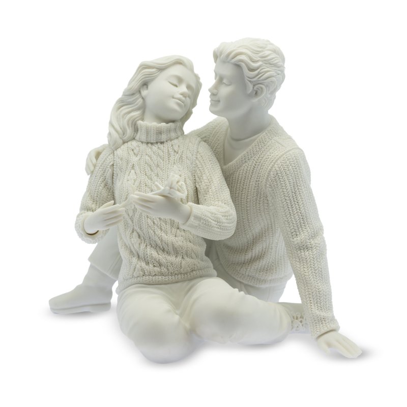 FIGURA NADAL "TE REGALO UNA FLOR" BLANCO 736372B