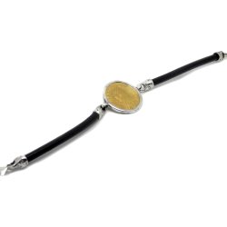 PULSERA LA PERIONDA 1234o MONEDA Y CUERO