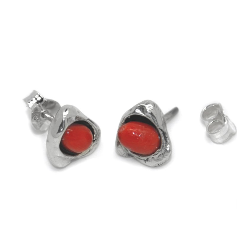 PENDIENTES LA PERIONDA 0951-C EGG CORAL