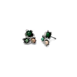 PENDIENTES LA PERIONDA 1491 FLOR TRIPLE