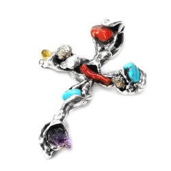 COLGANTE CRUZ LA PERIONDA 0044 CRUZ BARROCA