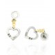 PENDIENTES CORAZON PLATA - ORO Y BRILLANTE PAP-23