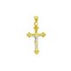 CRUZ DE ORO BICOLOR LABRADA CON CRISTO 